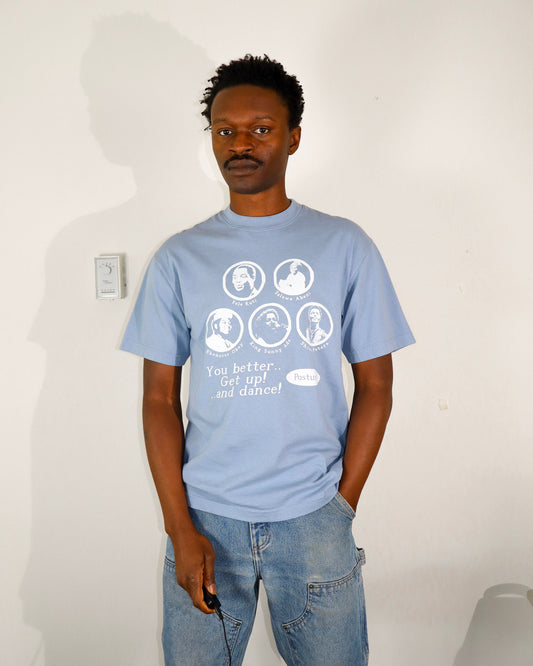 Posture Naija All Stars T-Shirt - Clear Blue