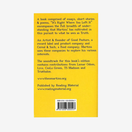 It’s Right Where You Left It