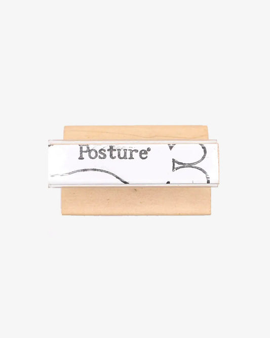 Posture Rubber Hand Stamp