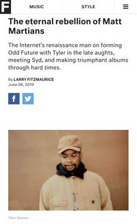 The Fader: "The Eternal Rebellion of Matt Martians"