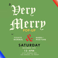 a flyer that says merry