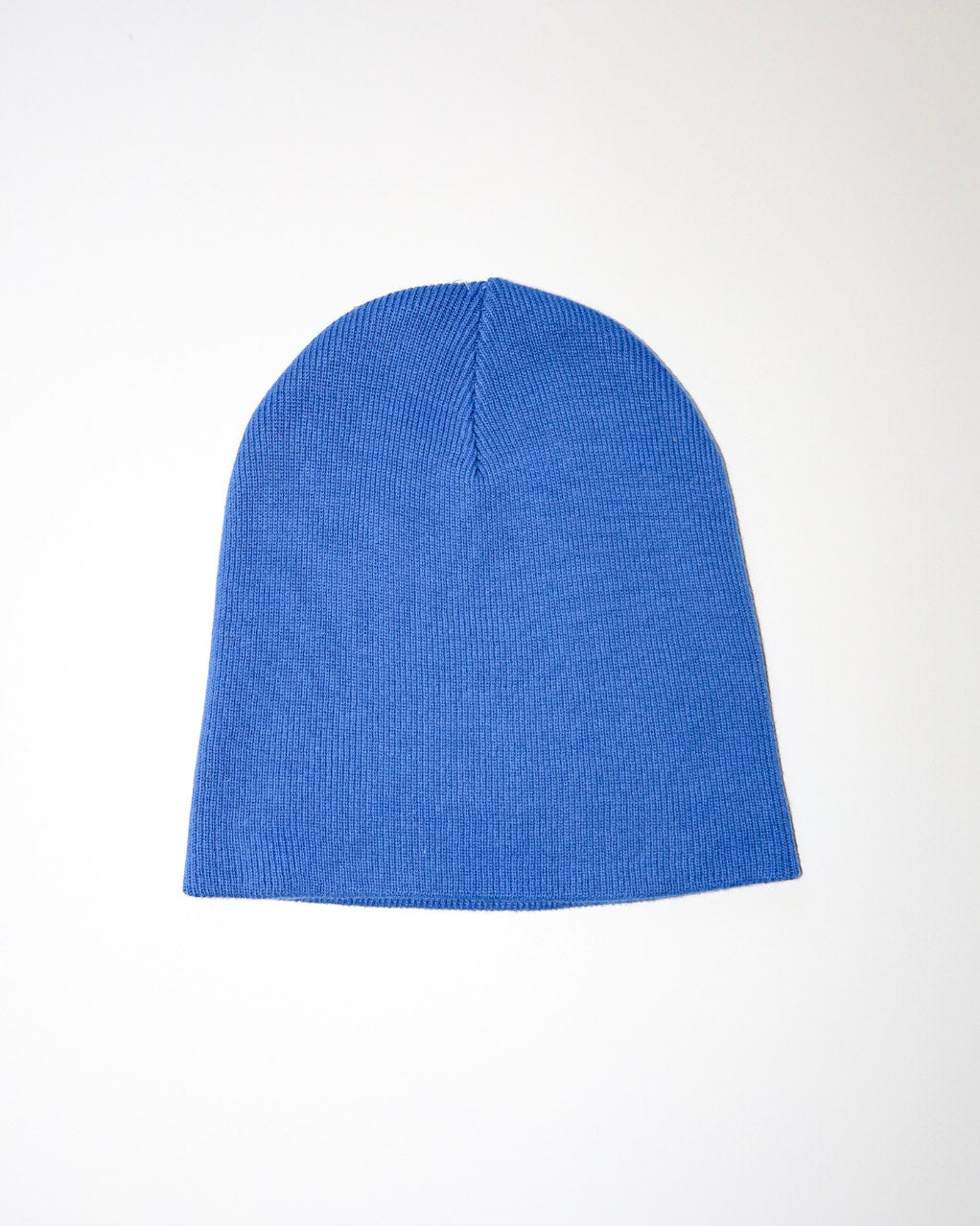 Blue beanie on a white background