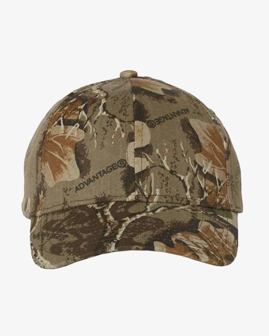 Camouflage baseball cap on a white background