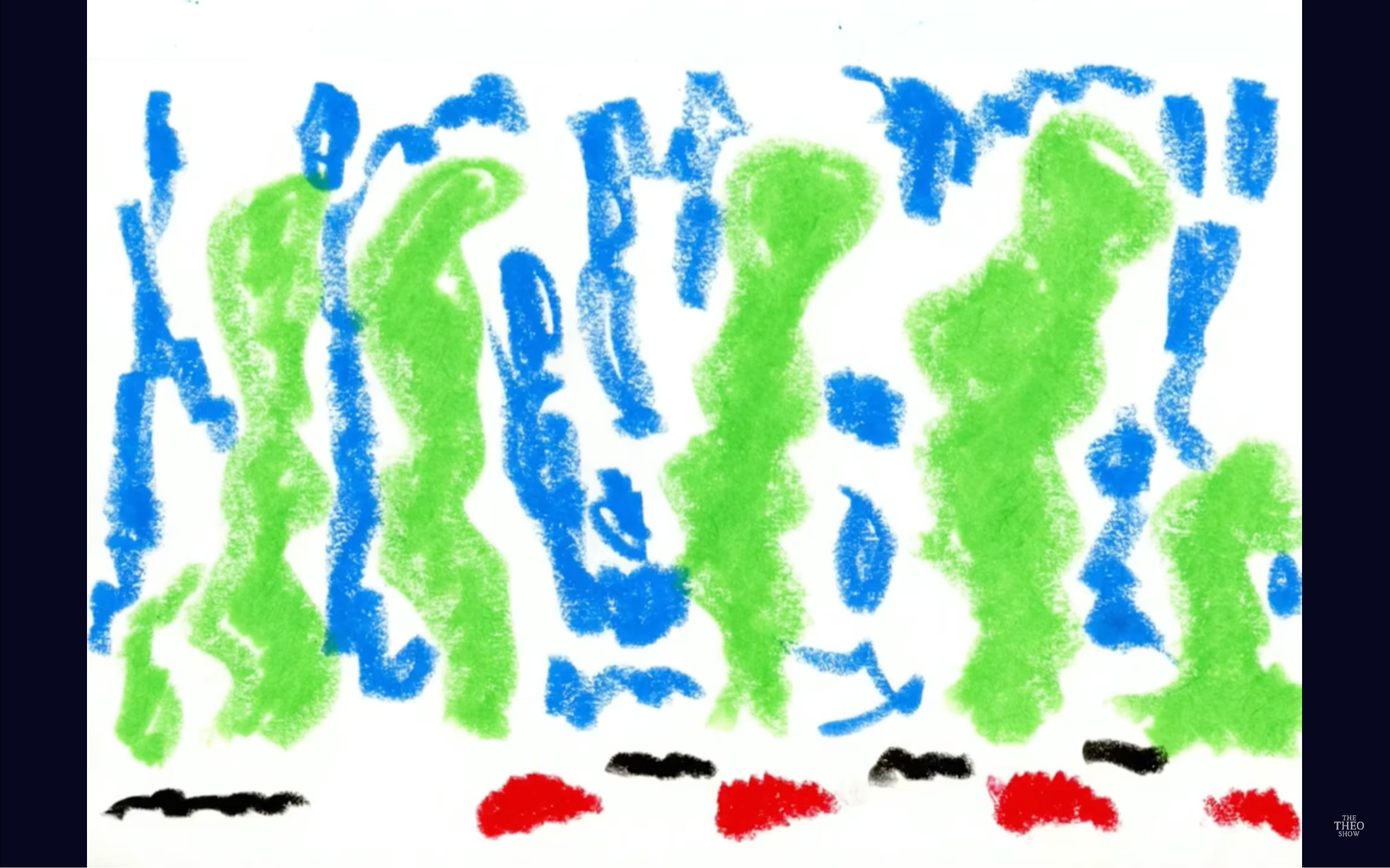 Colorful abstract drawing on a white background