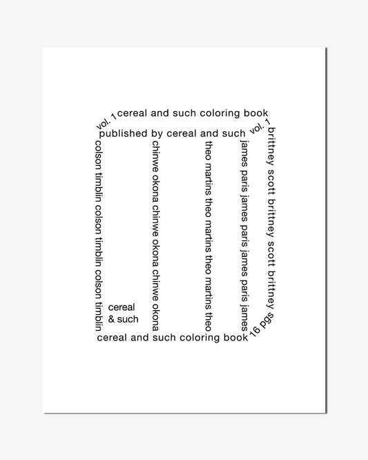 Coloring Book Vol. 1