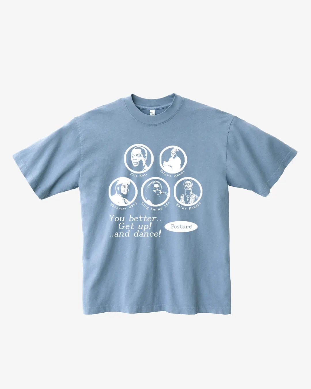 Posture Naija All Stars T-Shirt - Clear Blue