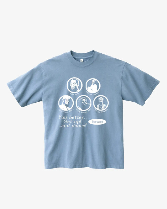 Posture Naija All Stars T-Shirt - Clear Blue