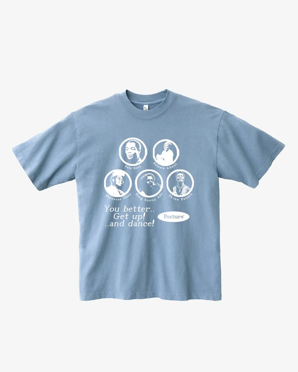 Posture Naija All Stars T-Shirt - Clear Blue