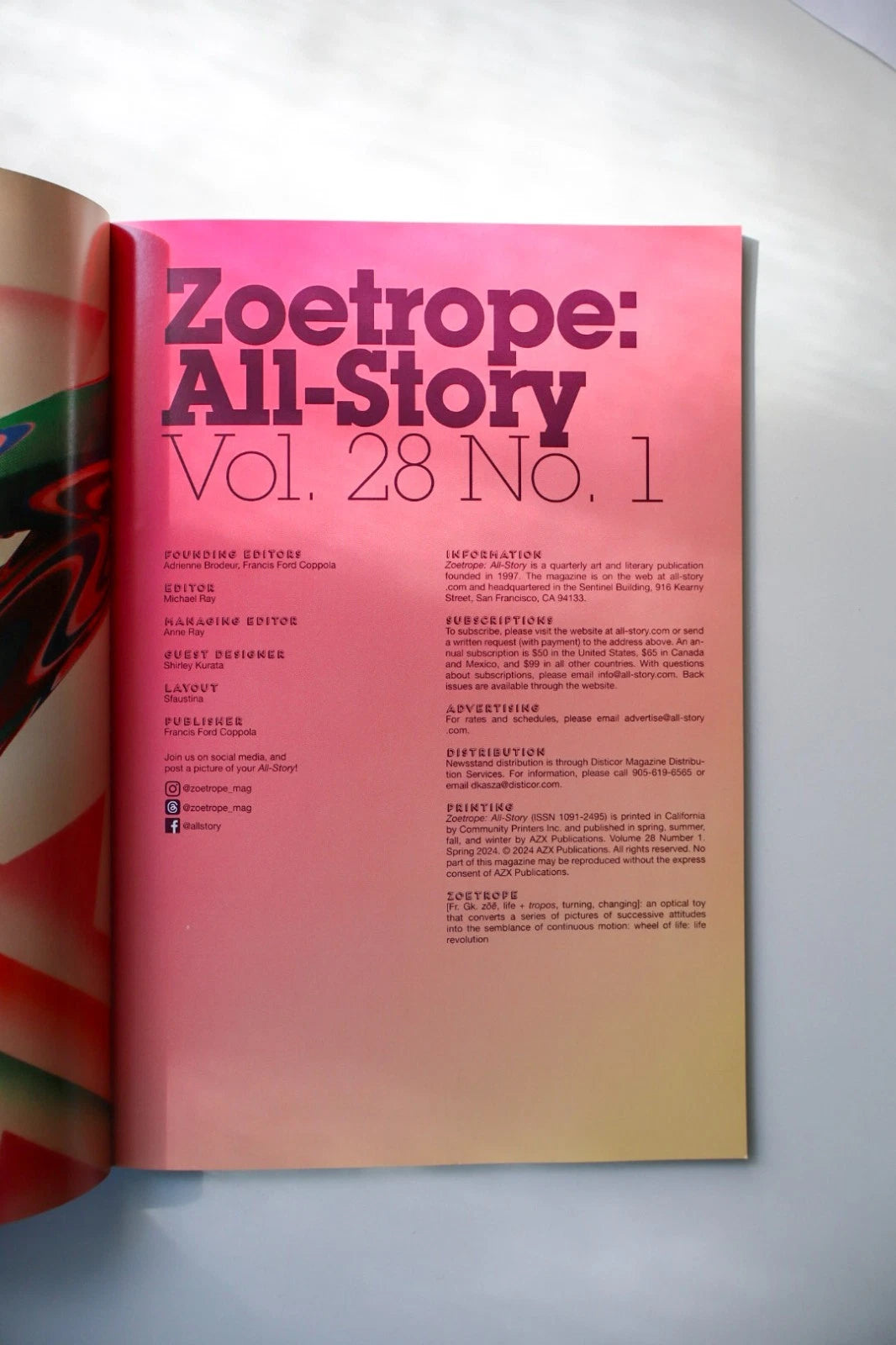 Shirley Kurata / Francis Ford Coppola Zoetrope Magazine - Issue 28
